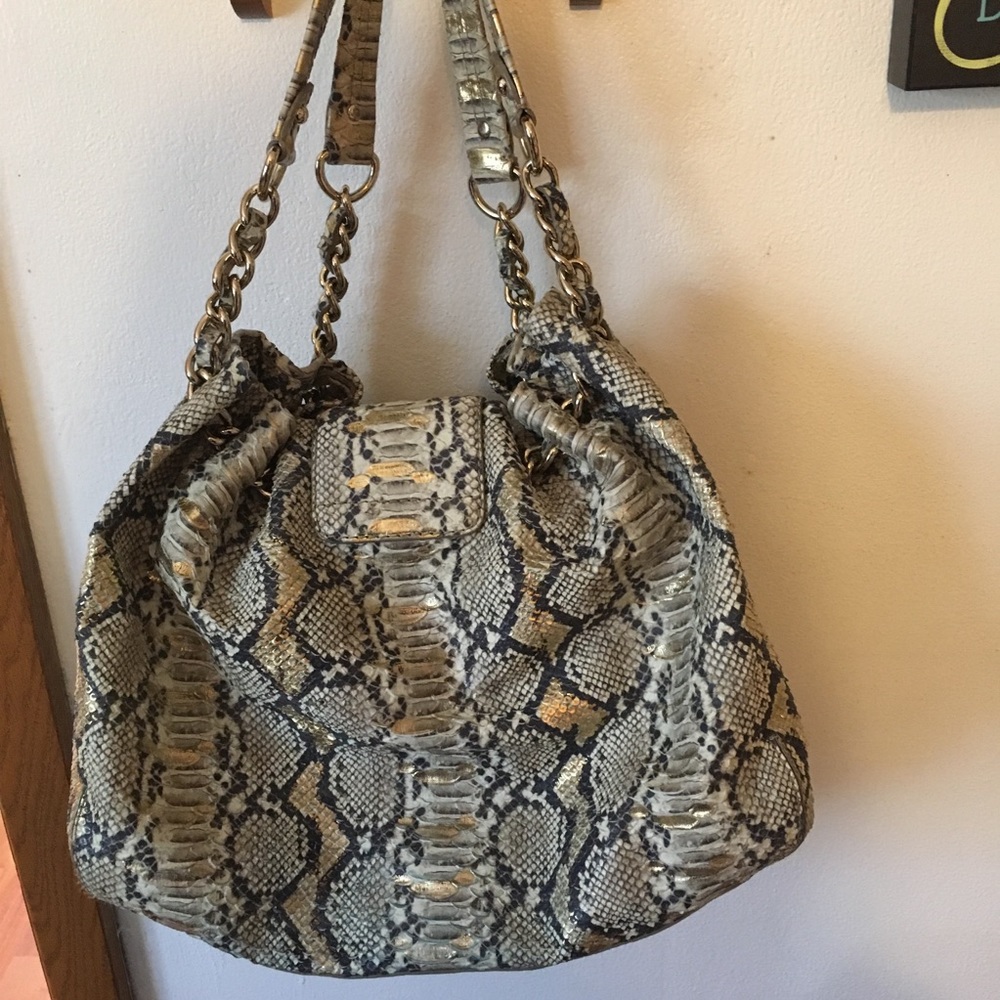 kate ♠️ spade snake embossed handbag with dust bag